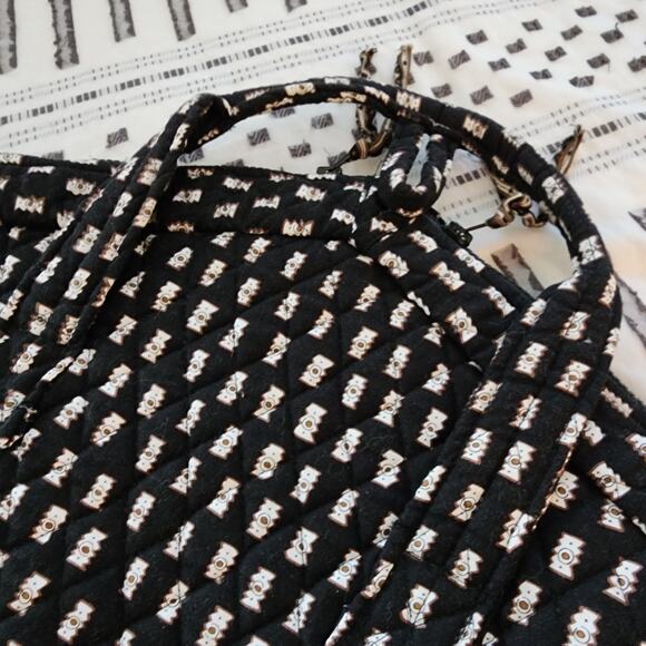 Vintage Vera Bradley Zebra Hanging Garment Bag Black Quilted Dual Handle Retired - Picture 4 of 14